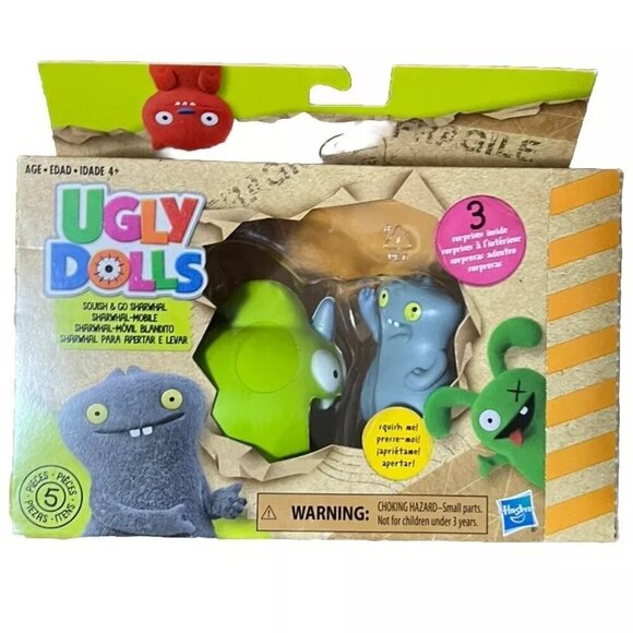 Hasbro Other - Hasbro Ugly Dolls Squish & Go Sharwhal & Peggy Figures & 3 Surprises Inside